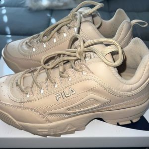 Nude Fila Disruptors. Great condition.